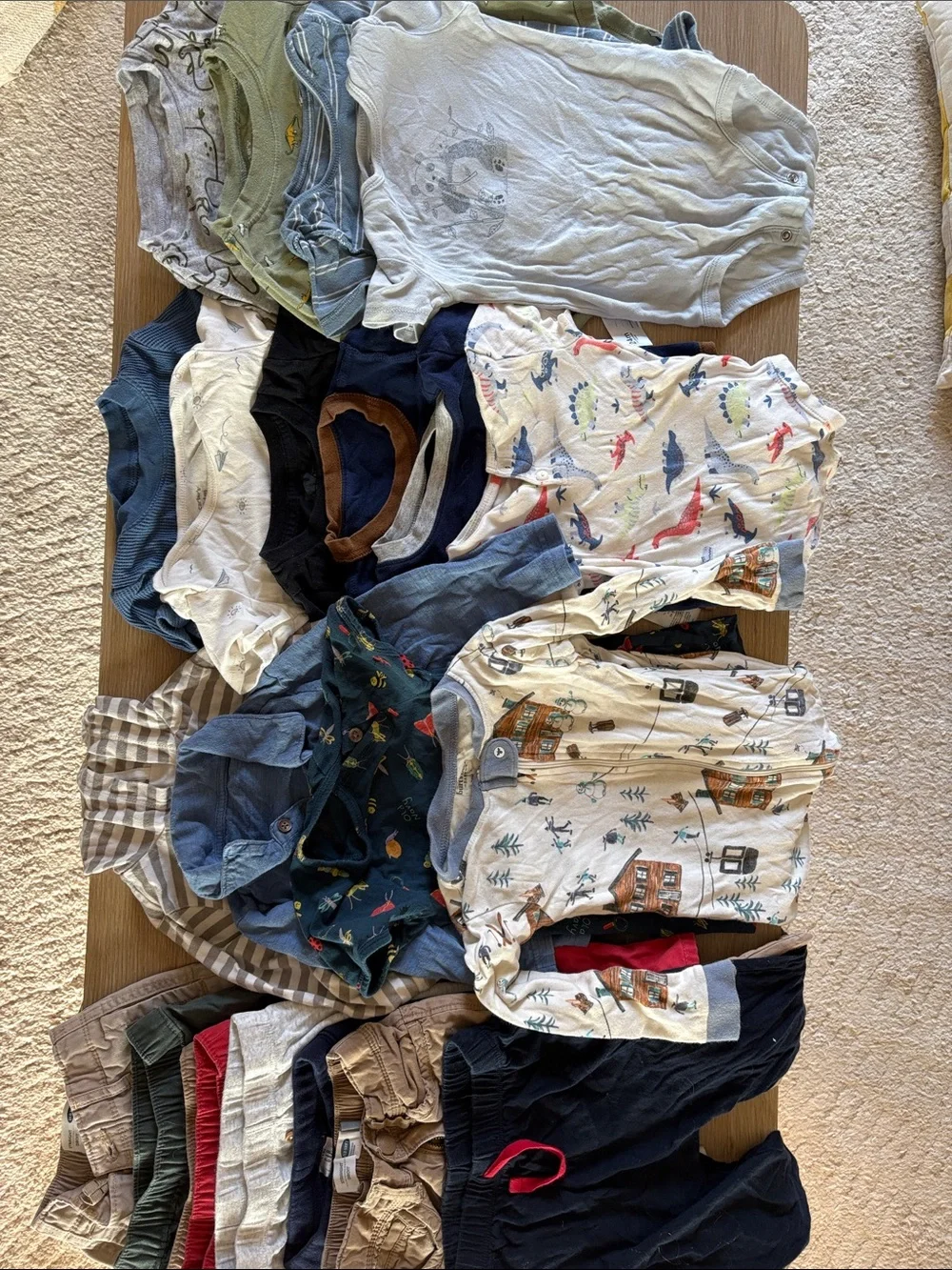 18-24 Boys lot of Pants and Shorts Bundle in Navy, Khaki, Red, Green, Gray